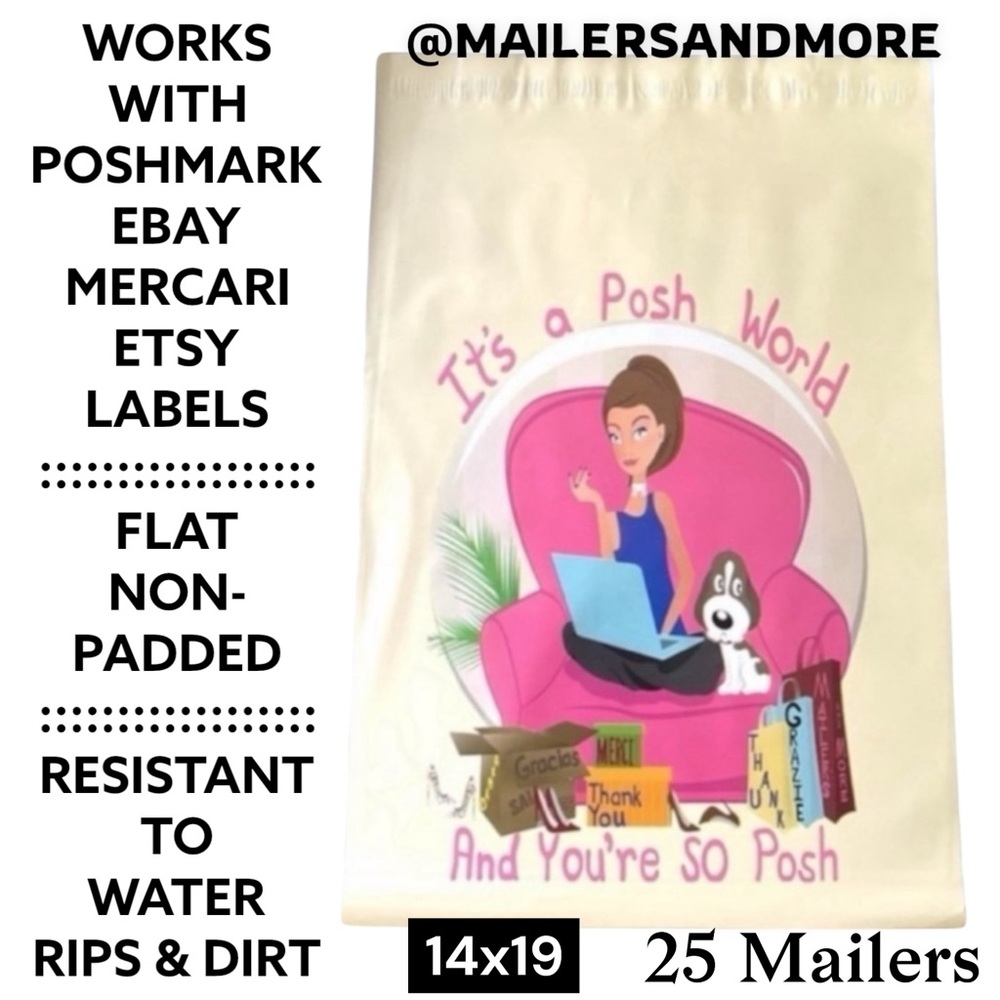25 14X19 Posh World Poly Mailers PRICE IS FIRM - Picture 2 of 12